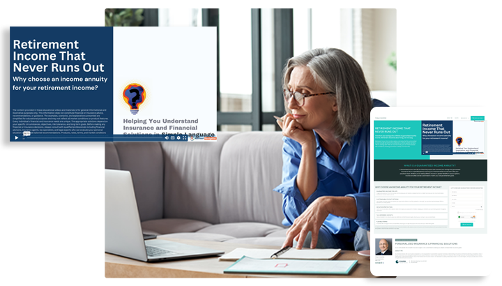 Custom explainer videos tailored to insurance & financial advisors.